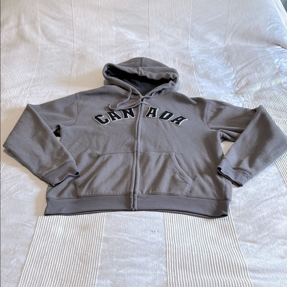 Old Navy Gray Fleece Hoodie Size Large
